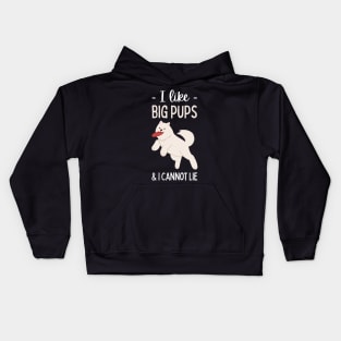 Funny pun, dog puns, dog lovers, quote, I Like Big Pups and I Cannot Lie Funny Kids Hoodie